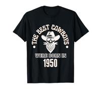 Cadeau d'anniversaire Western pour garçon Les Meilleurs Cowboys sont nés en 1950 T-Shirt