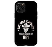 Cadeau d'anniversaire Western pour garçon Les Meilleurs Cowboys sont nés en 1951 Coque pour iPhone 11 Pro