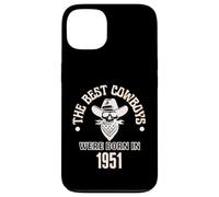 Cadeau d'anniversaire Western pour garçon Les Meilleurs Cowboys sont nés en 1951 Coque pour iPhone 13