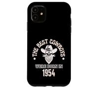 Cadeau d'anniversaire Western pour garçon Les Meilleurs Cowboys sont nés en 1954 Coque pour iPhone 11
