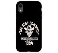 Cadeau d'anniversaire Western pour garçon Les Meilleurs Cowboys sont nés en 1954 Coque pour iPhone XR