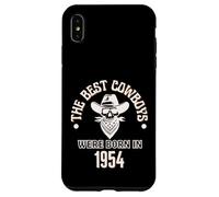 Cadeau d'anniversaire Western pour garçon Les Meilleurs Cowboys sont nés en 1954 Coque pour iPhone XS Max