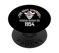 Cadeau d'anniversaire Western pour garçon Les Meilleurs Cowboys sont nés en 1954 PopSockets PopGrip Adhésif