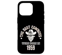 Cadeau d'anniversaire Western pour garçon Les Meilleurs Cowboys sont nés en 1959 Coque pour iPhone 16 Pro