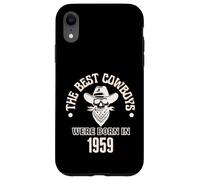 Cadeau d'anniversaire Western pour garçon Les Meilleurs Cowboys sont nés en 1959 Coque pour iPhone XR