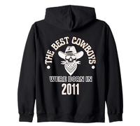 Cadeau d'anniversaire Western pour garçon Les Meilleurs Cowboys sont nés en 2011 Sweat à Capuche