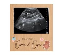 Cadeau d'annonce de grossesse pour grands-parents, cadre photo en bois, vous allez être grand-mère et grand-père surprise, annonce de grossesse avec aimant, idée cadeau pour grand-mère grand-père