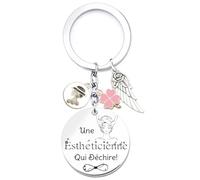 Cadeau Danseuse/Chanteuse/Coiffeur/Coiffeuse/Esthéticienne Porte-Clés Personnalisé Cadeau Unique pour Collègue de Travail, Ami, Famille Porte Clef Idéal Cadeaux Noël,Anniversaire