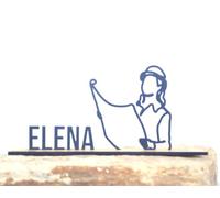 Cadeau d'argent architecte personnalisé avec nom - Silhouette architecte avec plan de construction - Cadeau pour étude d'architecture, remise de diplôme, ouverture de bureau ou anniversaire - Pièce