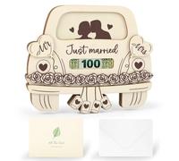 Cadeau d'argent de mariage avec enveloppe carte de mariage cadeaux d'argent emballage cadeaux de mariage pour les jeunes mariés carte de mariage d'argent en bois voiture de mariage