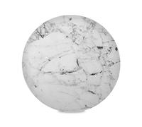 Cadeau d'art Pierre De Marbre Blanc Lot de 1/4/6 Sets de Table Ronds Lavable, 39cm Set de Tables Napperons Antidérapant Chaleur Résiste Décor pour Dîner Accueil