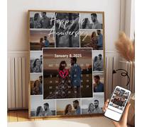 Cadeau de 1er anniversaire Collage Notre première année ensemble Cadeau pour lui Cadeaux pour elle Cadeau pour petit ami Cadeau personnalisé d'anniversaire de mariage, Cadre en option, Décoration d'in
