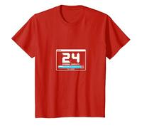 Cadeau de 24e Anniversaire : Mise à Niveau complète du Jeu T-Shirt, Enfant, Rouge, 2 Ans