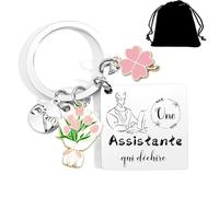 Cadeau de bureau Porte-Clés Personnalisé-Une Assistante/Cheffe/Secrétaire/Manager qui déchire-Porte-Clés Unique pour Collègue de Travail, Ami, Famille-Idéal Cadeau de Noël, Anniversaire (Assistante)