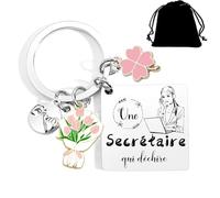 Cadeau de bureau Porte-Clés Personnalisé-Une Assistante/Cheffe/Secrétaire/Manager qui déchire-Porte-Clés Unique pour Collègue de Travail, Ami, Famille-Idéal Cadeau de Noël, Anniversaire (Secrétaire)