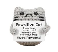 Cadeau de carotte au crochet positif, pépites de soutien émotionnel, légumes au crochet positif fait à la main, ornement d'encouragement, crochet de soutien émotionnel, Cat, Métal Plastique