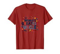 Cadeau de célébration Amusant du Plus Grand Oncle du Monde T-Shirt, Homme, Canneberge, XL