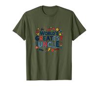 Cadeau de célébration Amusant du Plus Grand Oncle du Monde T-Shirt, Homme, Olive, M