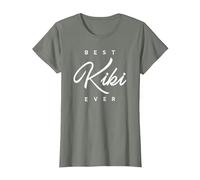Cadeau de Chemise Kiki : Meilleur Kiki jamais T-Shirt, Femme, Vert Kaki chiné, 3XL