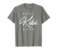 Cadeau de Chemise Kiki : Meilleur Kiki jamais T-Shirt, Homme, Vert Kaki chiné, M
