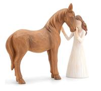 Cadeau de Cheval pour Filles et Femmes - Figurine de Cheval pour Les Amateurs de Chevaux pour Femme sculptée à la Main en résine Peinte à la Main - Cadeau de Cowgirl - Ornement de Cheval - Cadeau