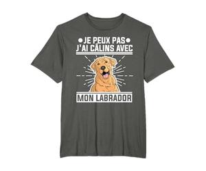 Cadeau de chien pour un amoureux du Labrador T-Shirt Noir Je Peux Pas J'ai Câlins Avec Mon Labrador Unisexes-Adultes qui aiment les chiens T-Shirt Classique Léger et Classique Manche courte S