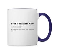 Cadeau De Classe Pour Prof d'Histoire-Géo - Cadeau Géographie Mug Bicolore