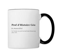 Cadeau De Classe Pour Prof d'Histoire-Géo - Cadeau Géographie Mug Bicolore