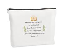 Cadeau de communion chrétienne pour filles - Trousse de maquillage religieuse catholique pour première communion - Cadeau de la Bible pour filles - Trousse de maquillage pour filleule