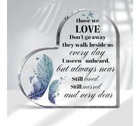 Cadeau de condoléances en acrylique en forme de cœur - Décoration commémorative - Presse-papier - Décoration commémorative pour deuil funéraire - Condoléances - Ornements commémoratifs pour la perte