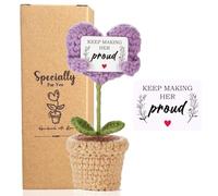 Cadeau de condoléances pour perte de mère - Crochet positif avec carte réconfortante - Cadeau commémoratif « Keep Making Her Proud » - Cadeau de deuil pour la perte de maman, grand-mère ou un être