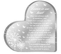 Cadeau de condoléances pour un être cher perdu, souvenir de souvenir, plaque en acrylique pour deuil, panneau décoratif pour la perte de maman et papa, panneau de condoléances commémoratif pour table
