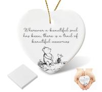 Cadeau de condoléances, souvenir en céramique en forme de cœur commémoratif, cadeau de deuil pour ami, cadeau de condoléances en céramique pour la perte d'un être cher et souvenir de deuil (C)