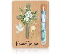 Cadeau de confirmation, carte en bois pour cadeau d'argent de communion, emballage en bois pour cadeau d'argent de communion, croix pour garçon, carte en bois décorative pour cadeau d'argent, ensemble