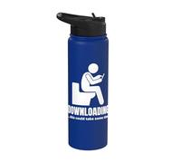 Cadeau de déjection, télécharger cela pourrait prendre du temps drôle Stainless Steel Insulated Water Bottle