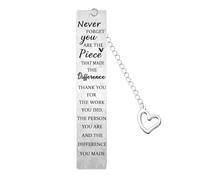 Cadeau de départ à la retraite pour collègue, cadeau de départ pour collègues, cadeaux de remerciement pour collègue, patron, enseignant, marque-page « Never Forget You are The Piece That Made The