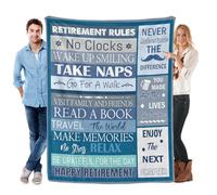 Cadeau de départ à la retraite pour homme, idée cadeau d'adieu pour collègues, enseignants, infirmières, médecins, papa, amis, collègues de travail (bleu ciel, 152,4 x 127 cm)