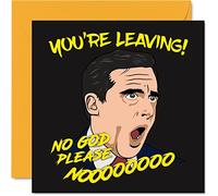 Cadeau de départ pour collègues, femmes et hommes - No God Please Noooo - Sorry Your Leaving Good Luck In Your New Job - Carte de vœux humoristique 145 mm x 145 mm
