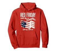 Cadeau de déploiement « on Friday We Wear Red Friday for My Daughter » Sweat à Capuche