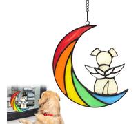 Cadeau de deuil pour animal de compagnie, cadeaux commémoratifs pour animaux de compagnie, cadeaux commémoratifs en acrylique arc-en-ciel pour les amoureux des chiens, décoration de fenêtre, cadeau