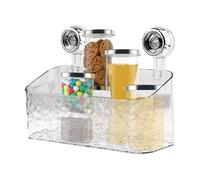 Cadeau De Douche Transparente - Étagère D'aspiration Amovible, Organisateur De Salle De Bain Mural | Pas De Support De Forage Avec Des Plumes, Support De Luxe Léger Pour L'espace De Douche À Domicile,