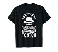 Cadeau de famille pour un oncle T-Shirt Tonton Noir Unisex-Adultes Homme T-shirt à manches courtes Classic Short Sleeve T-Shirt avec Cuffs Rond et Motif Lettre Imprimée S