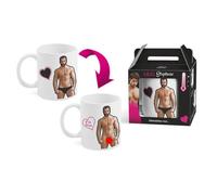Cadeau de fête avec Céramique mug thermo-réactif déshabilleur homme (x1) REF/R028