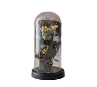 Cadeau de fête des mères 2026 Fleurs de Noël Saint-Valentin Rose Cadeau pour femme. Une fleur de roses stockée pour toujours sur un dôme en plastique ou en verre est un cadeau d'anniversaire (H,