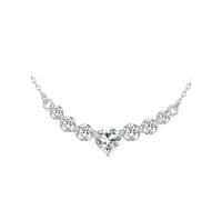 Cadeau de fête des mères pour maman, femme, femme, collier en moissanite, cadeau de 25e, 30e, 40e, 50e, 60e anniversaire, cadeau de Noël, de Saint-Valentin pour femme, Plaqué or, Moissanite