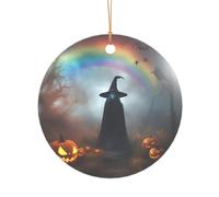 Cadeau de fête prénuptiale avec impression fantôme sorcière d'Halloween, décoration de Noël Mr & Mrs, un cadeau souvenir de mariage unique