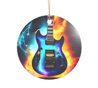 Cadeau de fête prénuptiale imprimé guitare électrique magique, décoration de Noël Mr & Mrs, un cadeau souvenir de mariage unique