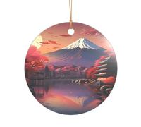 Cadeau de fête prénuptiale imprimé paysage du mont Fuji du Japon, décoration de Noël Mr & Mrs, un cadeau souvenir de mariage unique