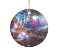 Cadeau de fête prénuptiale imprimé univers galaxie espace, décoration de Noël Mr & Mrs, un cadeau souvenir de mariage unique