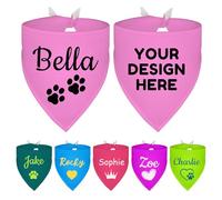 Cadeau de fiançailles, bandana personnalisé pour chien avec nom d'icône, écharpe personnalisée pour chiens de petite, moyenne et grande taille, accessoire photo de mariage, annonce de fiançailles pour